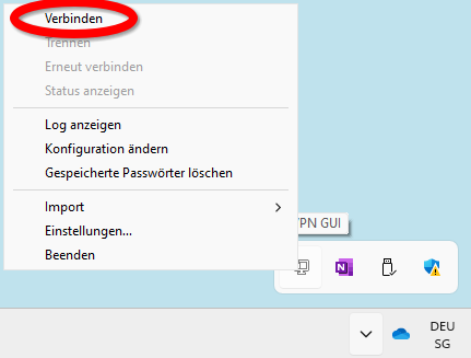 OpenVPN verbinden