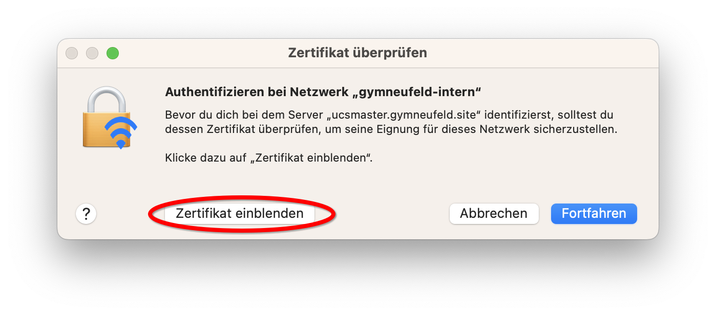 WLAN Verbindung aufbauen macOS 4