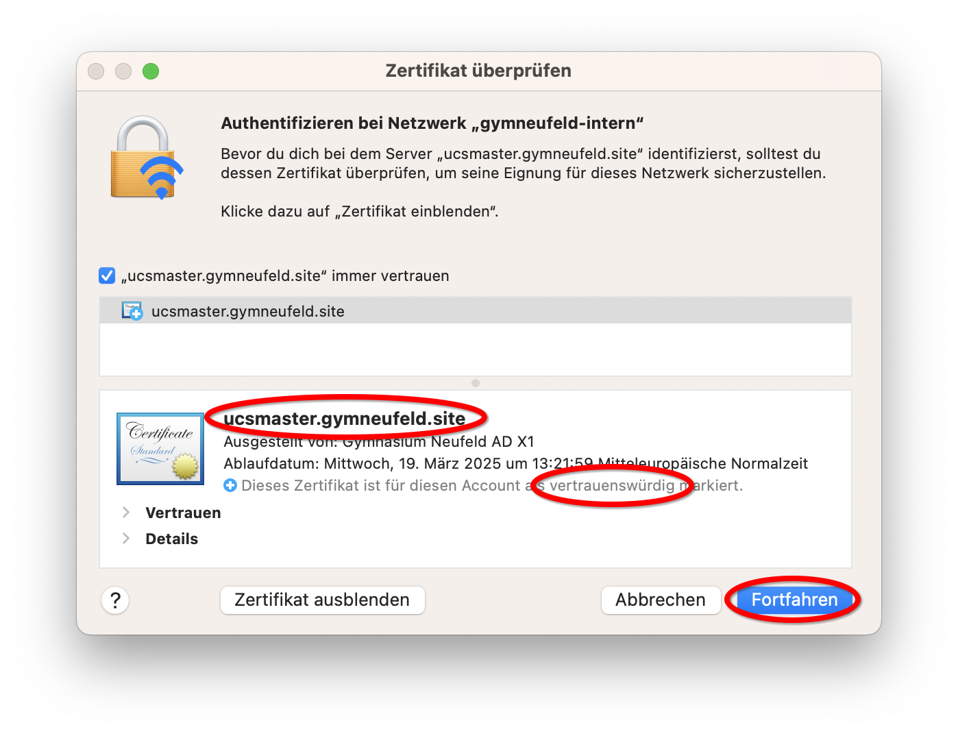 WLAN Verbindung aufbauen macOS 5