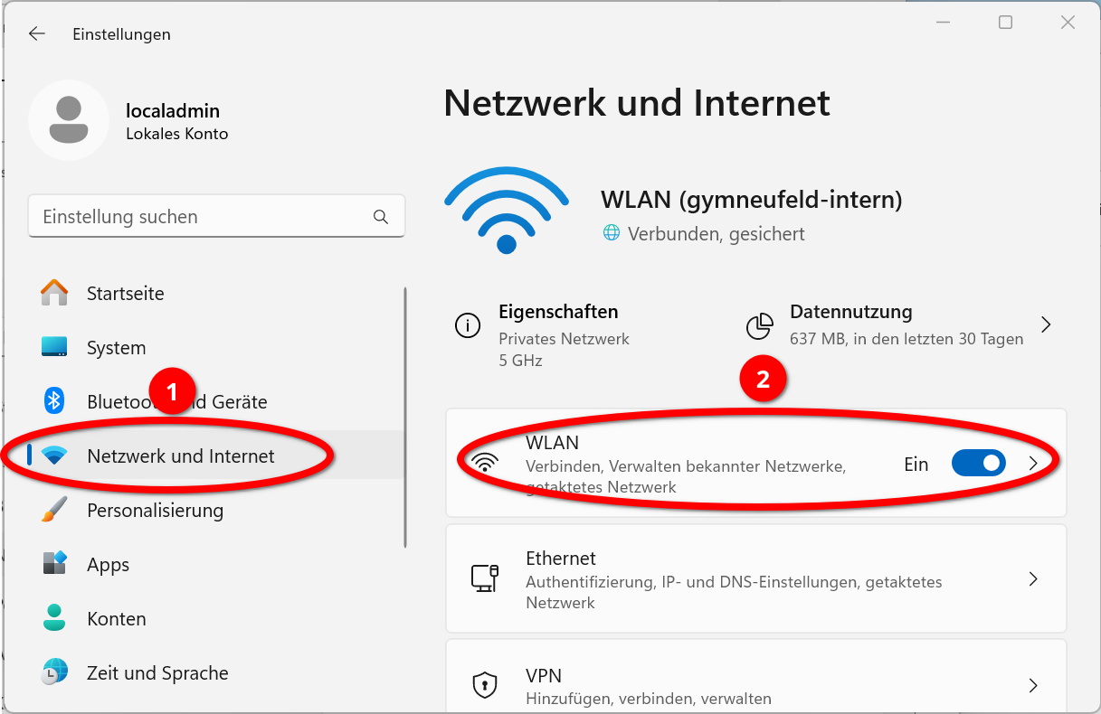 WLAN Verbindung entfernen 1