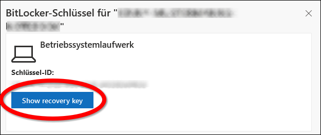 Bitlocker-Key anzeigen 1
