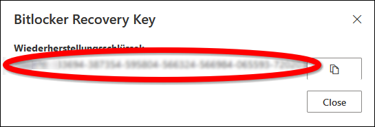 Bitlocker-Key anzeigen 3