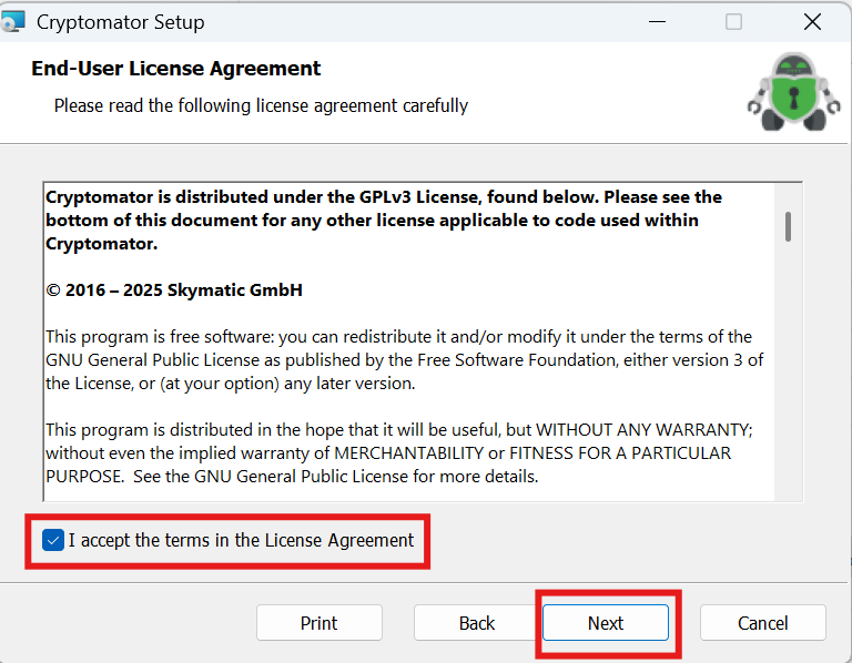 Cryptomator installieren 2