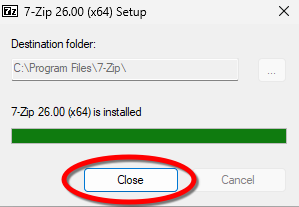 Installation 7zip-5